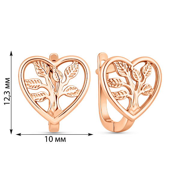 Золоті сережки Сердечка (арт. 1101027) – зображення 3