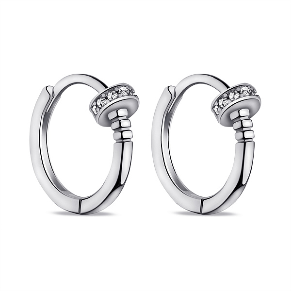 Серебряные серьги Гвозди с фианитами (арт. 7502/9609/15) – изображение 1