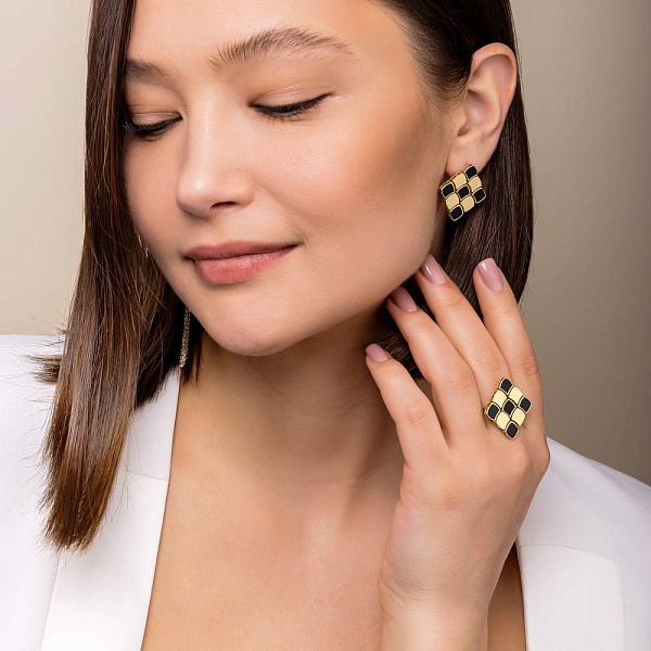 Сережки Francelli з жовтого золота (арт. 1091334жо) – зображення 3