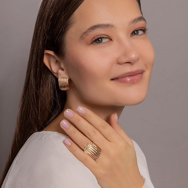 Массивное кольцо из красного золота (арт. 156755) – изображение 4