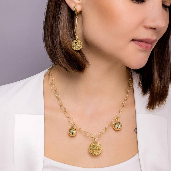 Серьги из желтого золота Francelli (арт. 1091325ж) – изображение 2