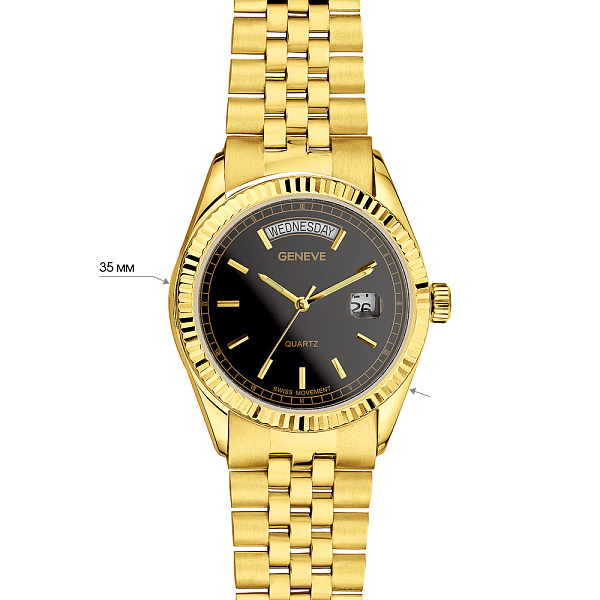 Золотые кварцевые часы (арт. 260182жч) – изображение 3