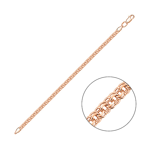 Массивный браслет из красного золота (арт. цр3103-055) – изображение 1