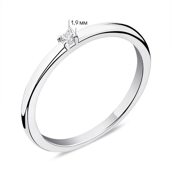 Каблучка зі срібла з фіанітом (арт. 7501/6492) – зображення 2
