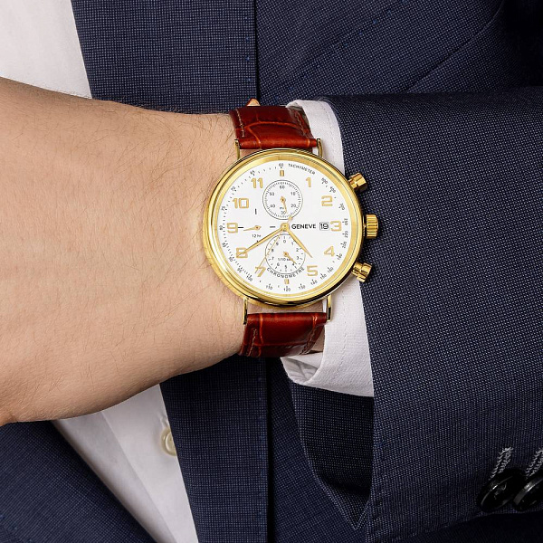 Массивные золотые часы (арт. 260238жбкр) – изображение 3