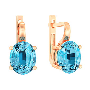 Сережки золотые с топазом (арт. 111089Птг)