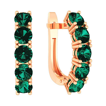 Золотые серьги с кварцем  (арт. 111049Пз)