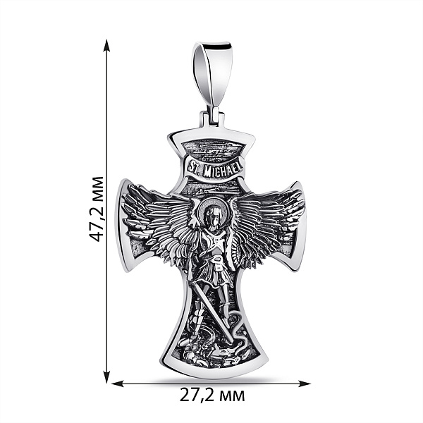 Серебряный подвес Архангел Михаил (арт. 7903/258пю) – изображение 2