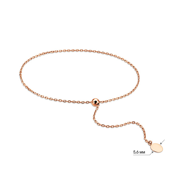 Браслет Fly из красного золота с подвеской (арт. 326209) – изображение 3