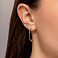 Серьги-кольца из красного золота с шариками (арт. 121901/25) – изображение 2