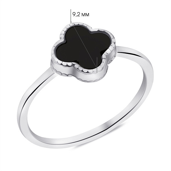 Серебряное кольцо с ониксом (арт. 7501/610/8окп) – изображение 2