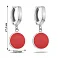 Серебряные серьги-подвески с кораллом (арт. 7502/1845Крк) – изображение 2