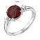 Серебряное кольцо с гранатом и фианитами (арт. 7501/2104124Г) – изображение 2