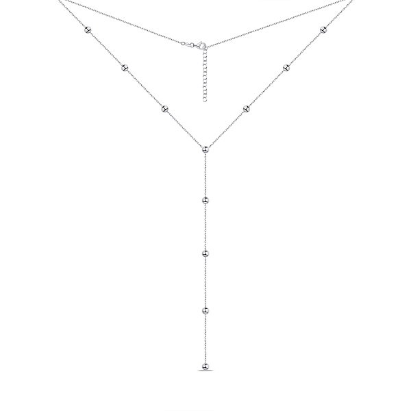 Серебряное колье-галстук с шариками (арт. 7507/2241) – изображение 2