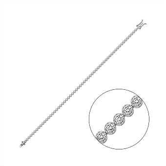 Фото Браслет из белого золота с бриллиантами (арт. 4112029202)