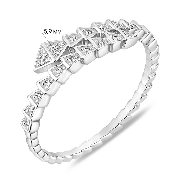 Кольцо из серебра с фианитами (арт. 7501/8726) – изображение 2