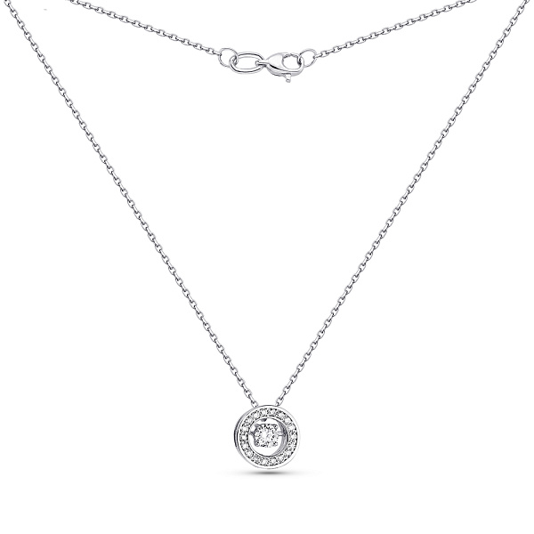 Золоте кольє з танцюючим діамантом (арт. 7109775202) – зображення 2