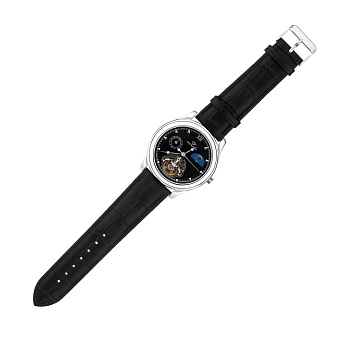 Массивные серебряные часы без камней (арт. 7526/337чч)