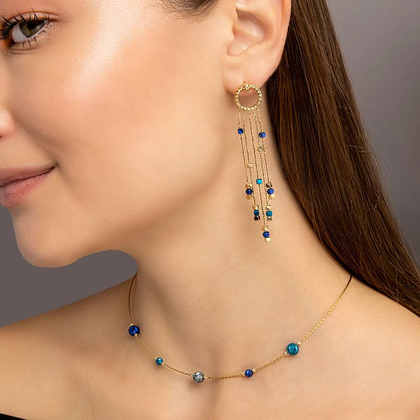 Длинные серьги Francelli из желтого золота (арт. 1091789жсбрз) – изображение 2