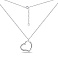 Серебряное колье Сердце без камней (арт. 7507/1839) – изображение 2