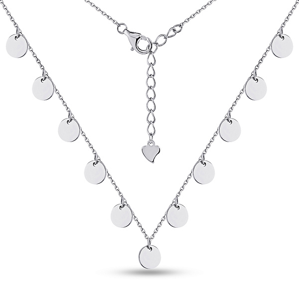 Срібне кольє Монети без каміння (арт. 7507/1081/6) – зображення 2