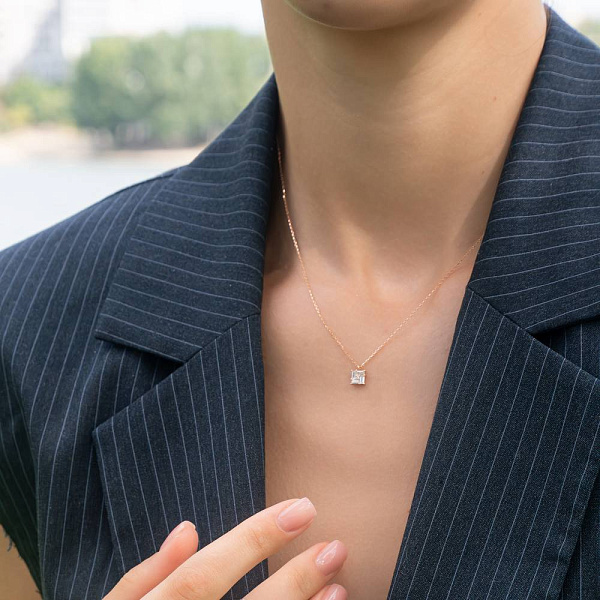 Золотое колье с фианитами (арт. 352403) – изображение 4