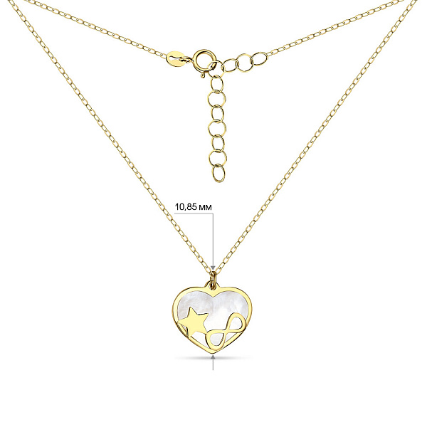 Кольє з жовтого золота з перламутром (арт. 352208жп) – зображення 4