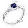 Кольцо серебряное с сапфиром (арт. 7501/573Спскп) – изображение 2