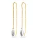 Золотые серьги-протяжки без камней (арт. 106754жб) – изображение 1