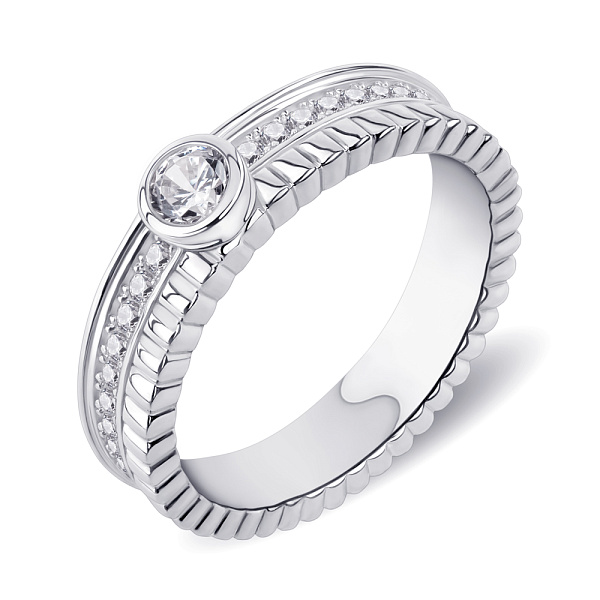 Серебряное кольцо с фианитами (арт. 7501/4792) – изображение 1