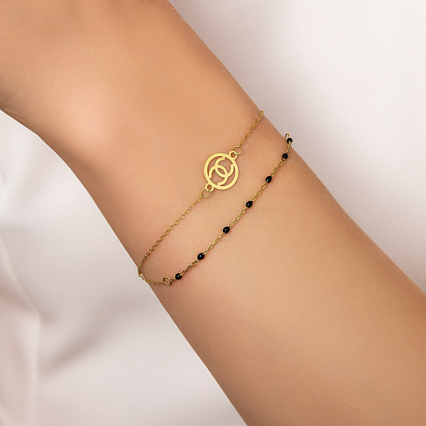 Золотой браслет с эмалью (арт. 324879/10жеч) – изображение 3