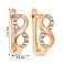 Сережки «Бесконечность» из красного золота с фианитами (арт. 108114) – изображение 2