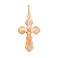 Золотий натільний хрестик з розп'яттям (арт. 529701) – зображення 1