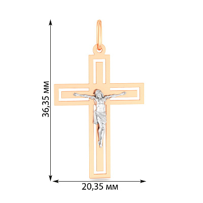 Золотой нательный крестик с распятием  (арт. 501735/30)