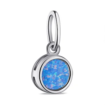 Серебряный подвес с опалом (арт. 7503/П2ОПГ/1166)