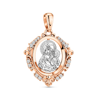 Фото Золотая ладанка иконка Божья Матерь Казанская (арт. 440632)