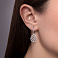 Сережки-подвески из белого золота с фианитами (арт. 102324б) – изображение 2