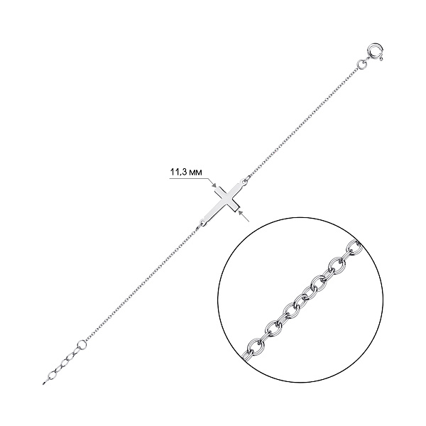 Серебряный браслет Крестик (арт. 7509/4206) – изображение 2