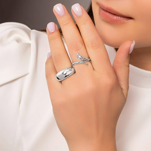 Кольцо из белого золота Francelli (арт. 1401091б) – изображение 3