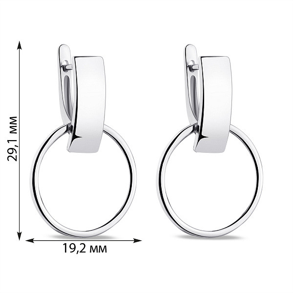 Серьги серебряные без вставок Trendy Style (арт. 7502/4576) – изображение 2