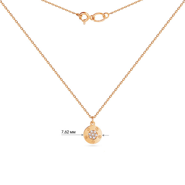 Золотое колье с фианитами (арт. 351220) – изображение 4