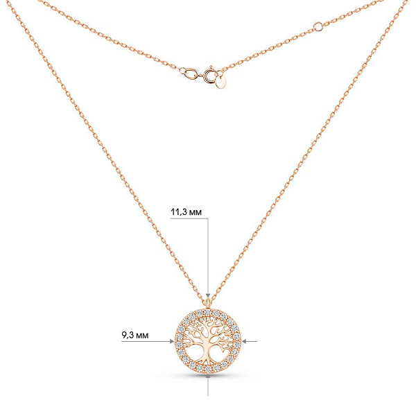 Кольє Дерево з золота з діамантами (арт. Ц011543010) – зображення 3