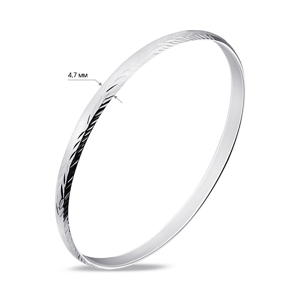 Серебряный жесткий браслет (арт. 7509/4746) – изображение 2