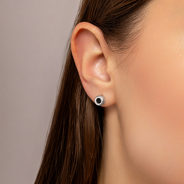 Золоті сережки пусети з сапфірами (арт. 110572Пбс) – зображення 2