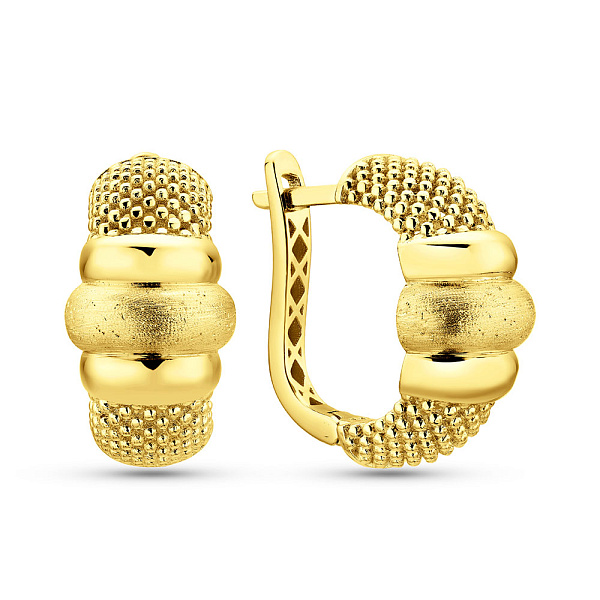 Серьги из желтого золота без камней (арт. 1092021жм) – изображение 1