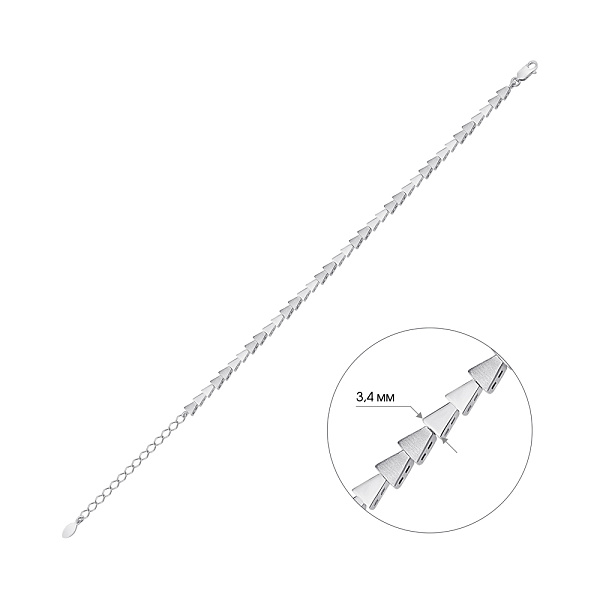 Срібний браслет (арт. 7509/4846м) – зображення 2