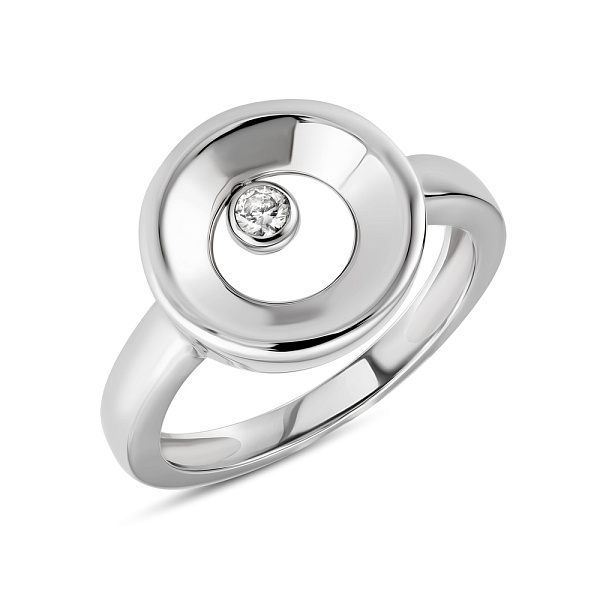 Золотое кольцо с фианитом (арт. 154530б) – изображение 1