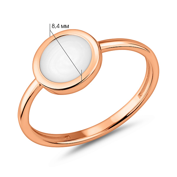 Золотое кольцо Лýна с перламутром (арт. 141216еп) – изображение 6