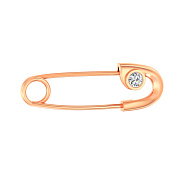 Шпилька з червоного золота з цирконієм (арт. 360045)