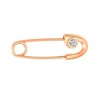Шпилька з червоного золота з цирконієм (арт. 360045)